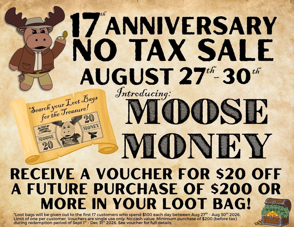 That Hunting Store No Tax Sale Moose Money Sign